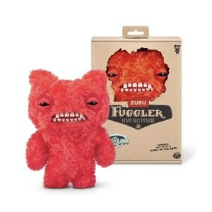 Fuggler FuggGlow Plush Glow In Dark 9" Munch Munch Red Funny Ugly Monster NEW